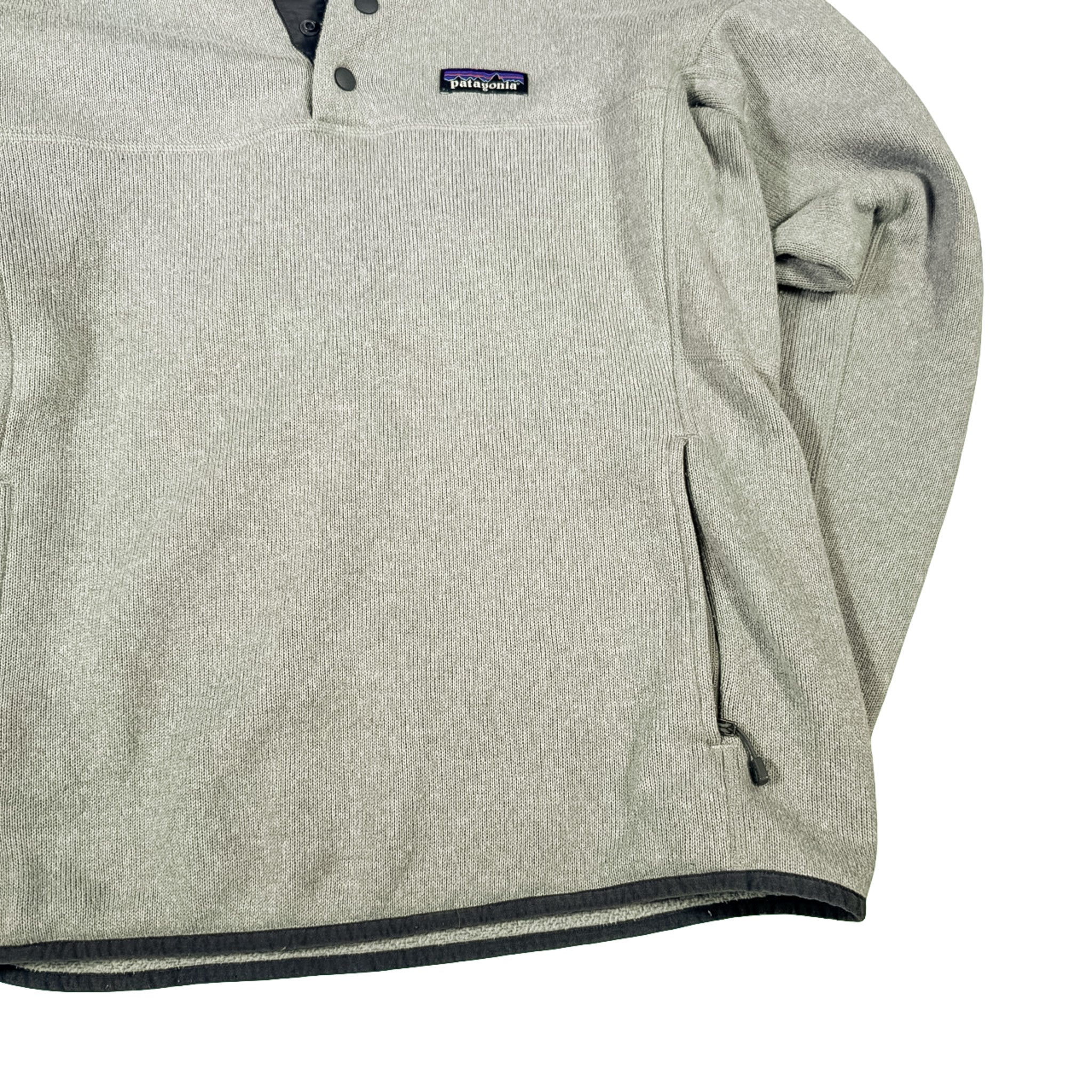Patagonia Fleece Quarter Zip Sweatshirt Gray M