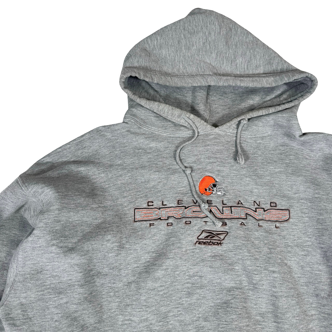 Reebok Cleveland Browns Hoodie — Y2K Embroidered Football XL