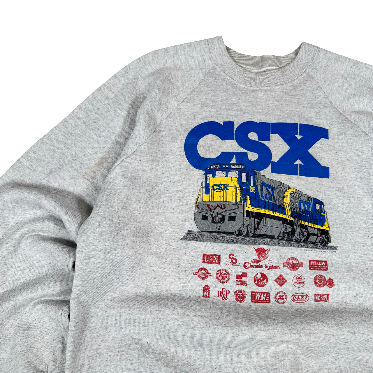 CSX Railroad Sweatshirt — Mid-2000s Train Graphic XL