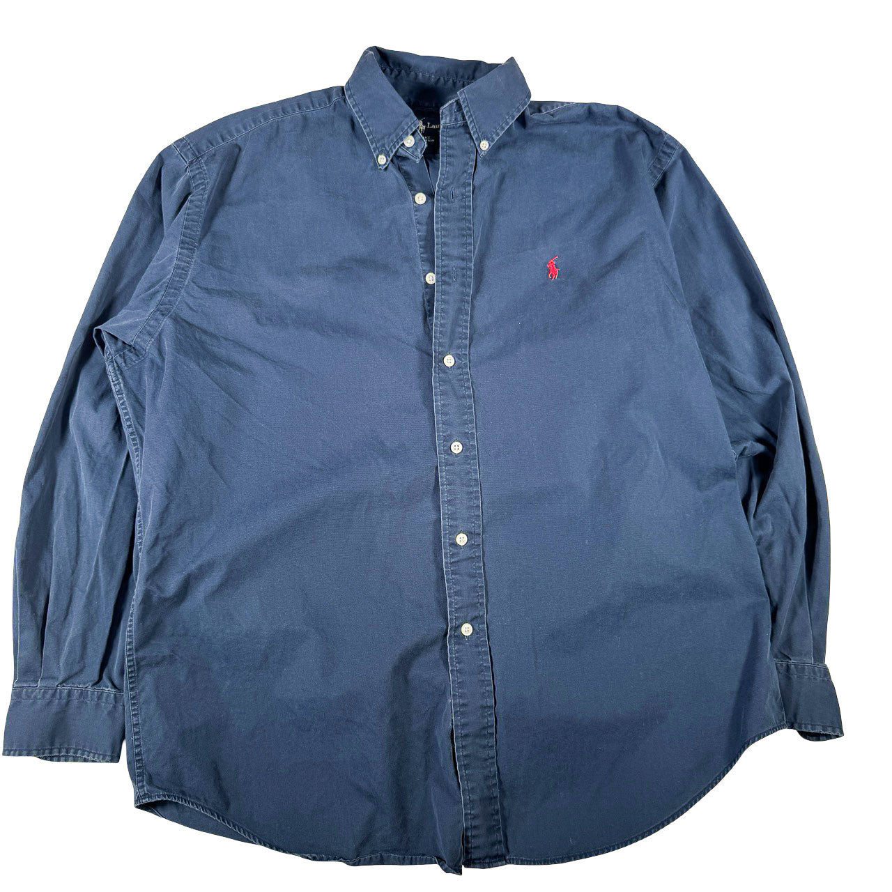 Ralph Lauren  Navy Polo Vintage Button Up M