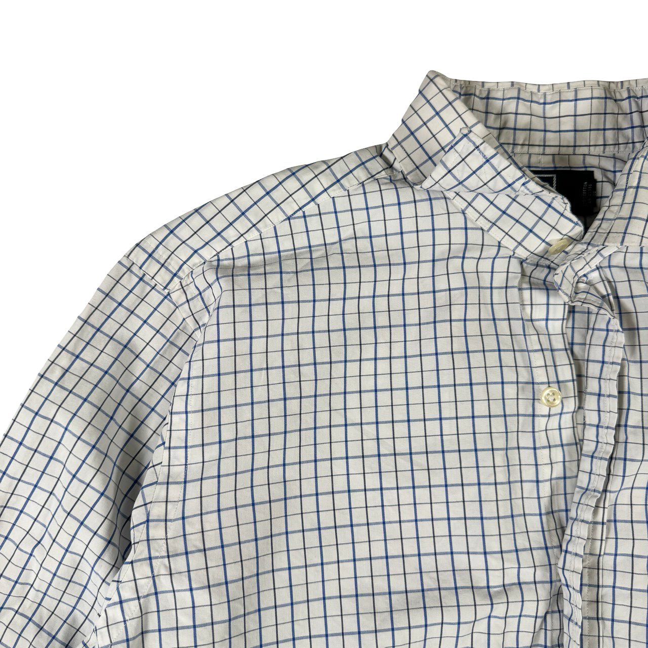 Ralph Lauren  90s White Plaid Vintage Button Up