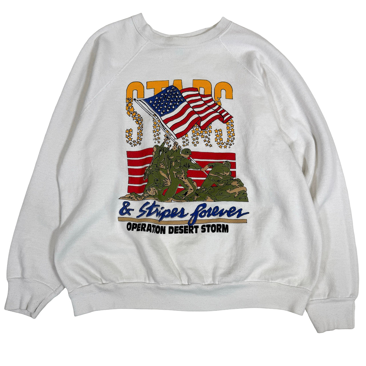 Stars and Stripes Forever Crewneck Vintage Sweatshirt XL