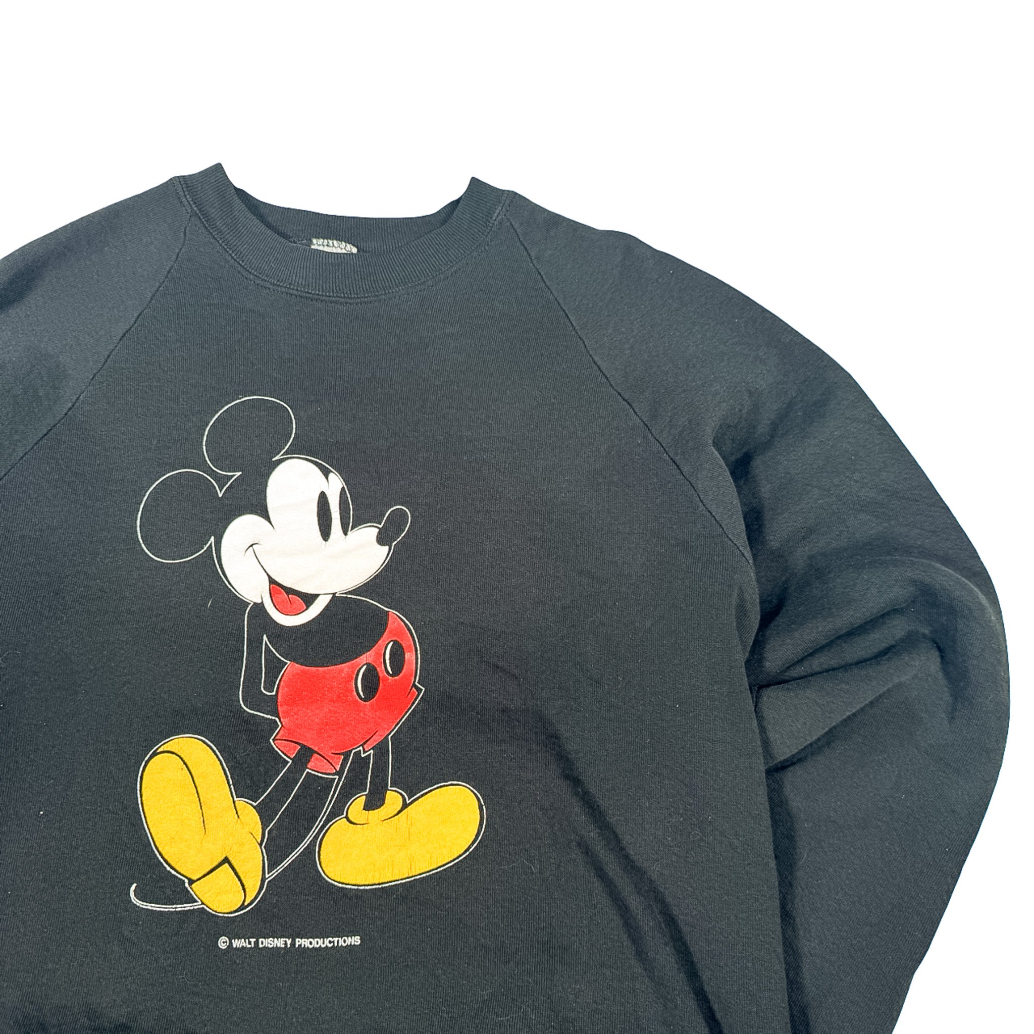 Jerzees Mickey Mouse Crewneck Sweatshirt Black Size L