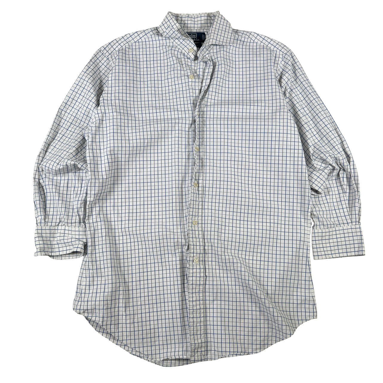 Ralph Lauren  90s White Plaid Vintage Button Up